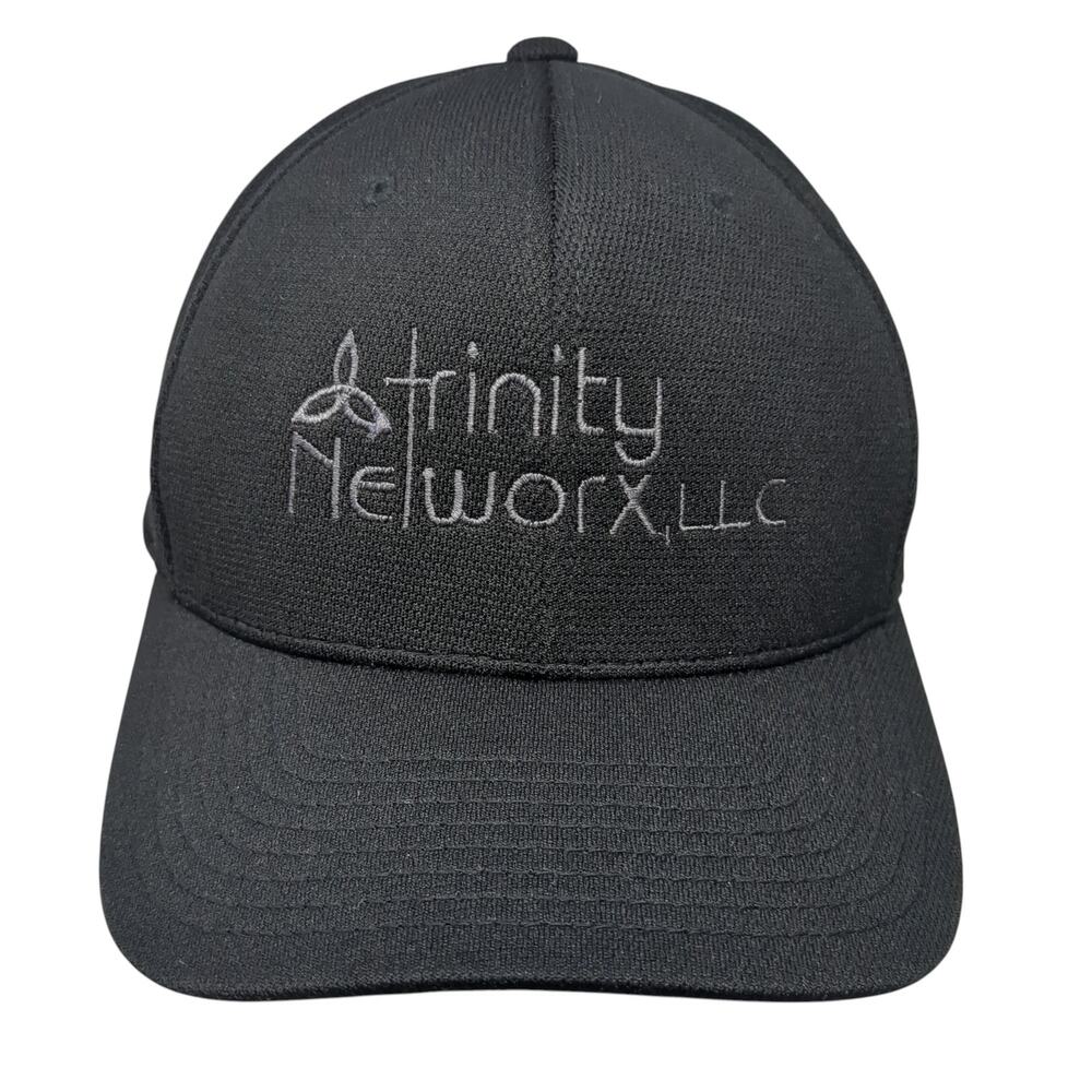 Trinity Networx, Llc Fitted Hat Black Xl Vent Holes Flexfit Yupoong